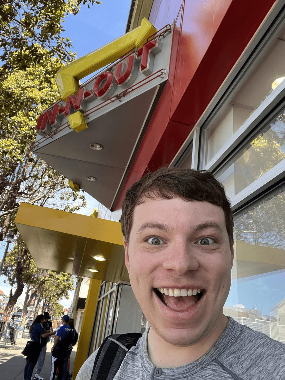 Josh infront of in-n-out burger