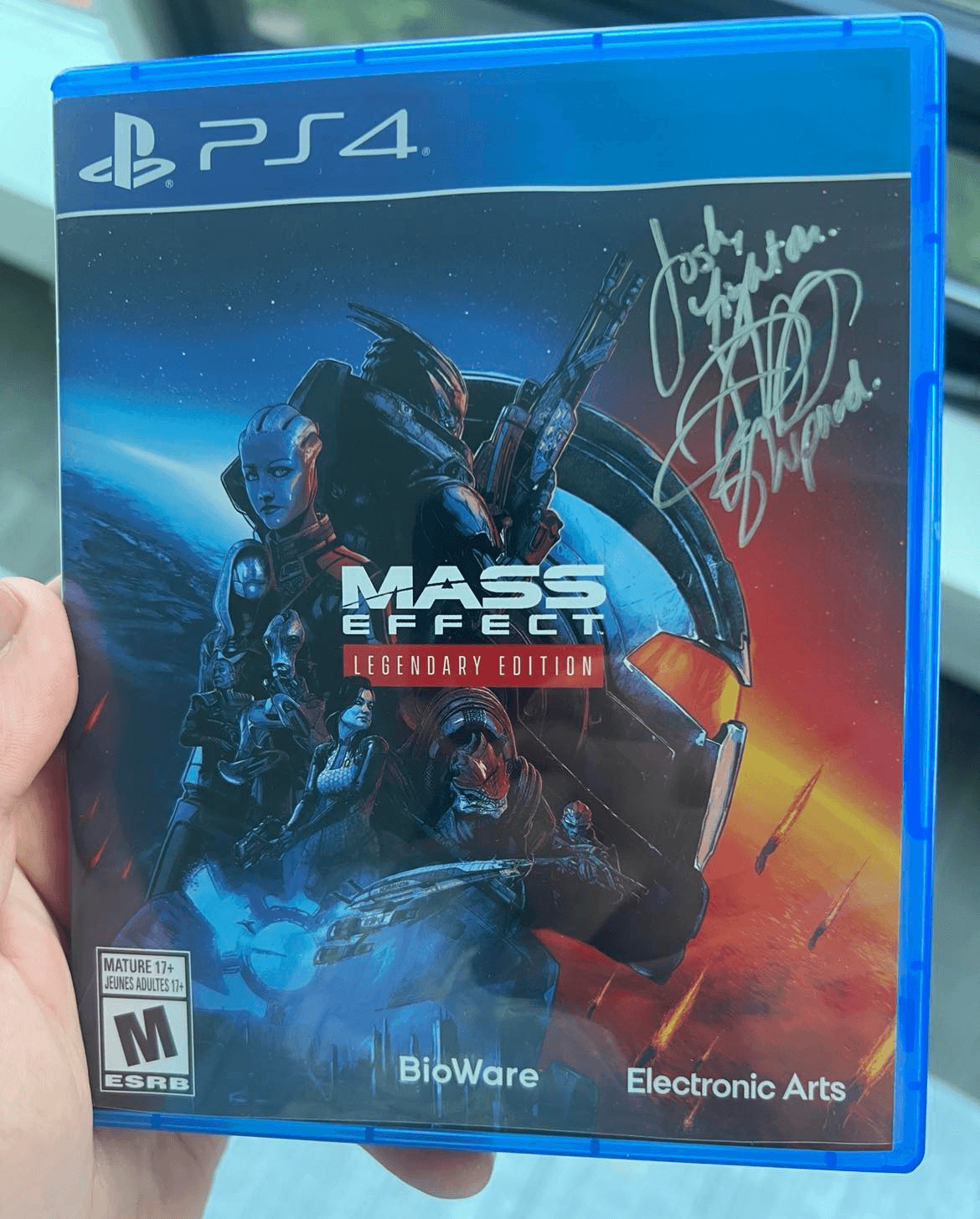 A signed copy of Mass Effect: Legendary Edition