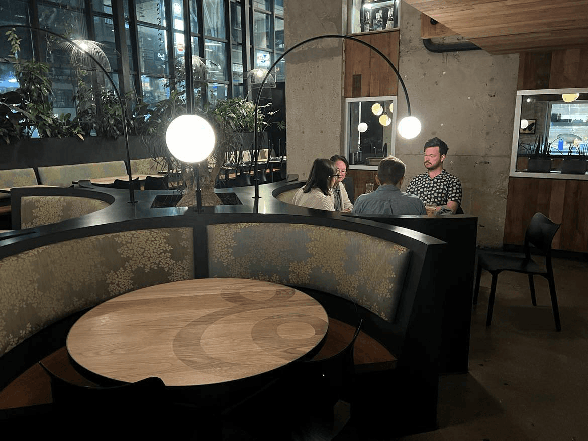 Group are last ones left at restaurant