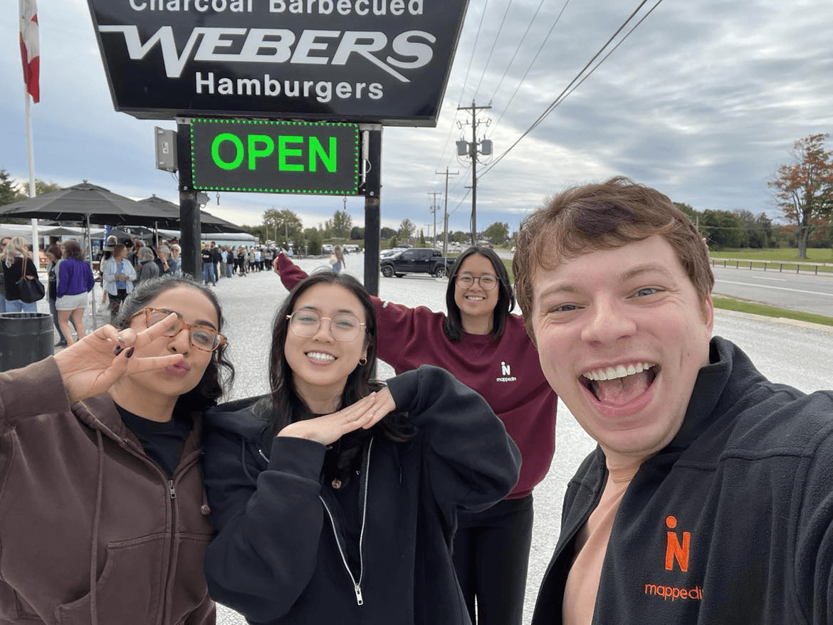 Selfie of friends at Webers Burgers