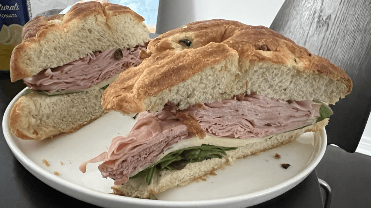 A giant ham sandwich