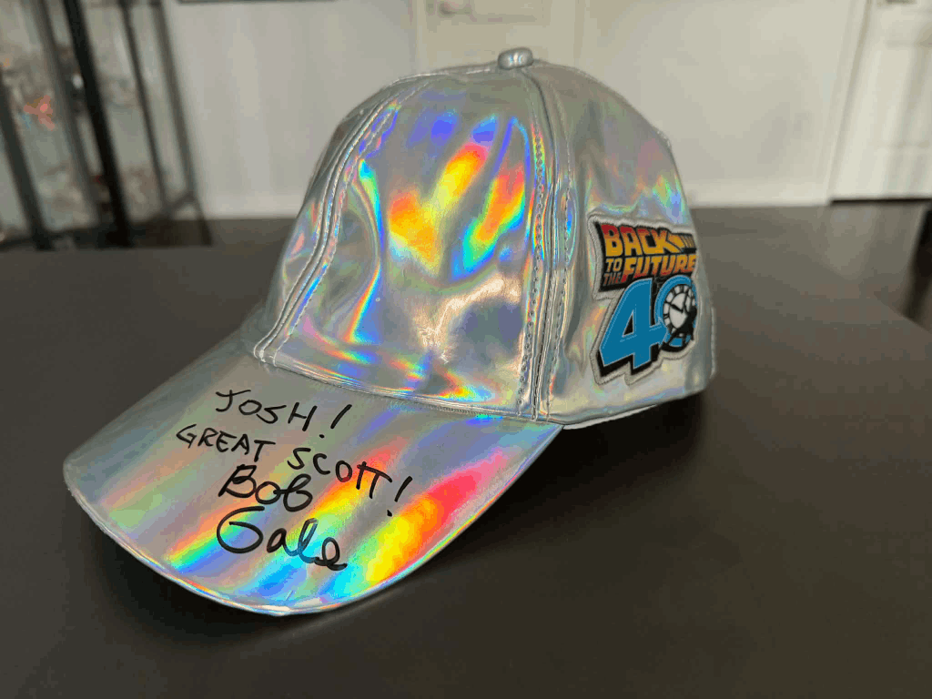 Baseball hat signed by Bob Gale