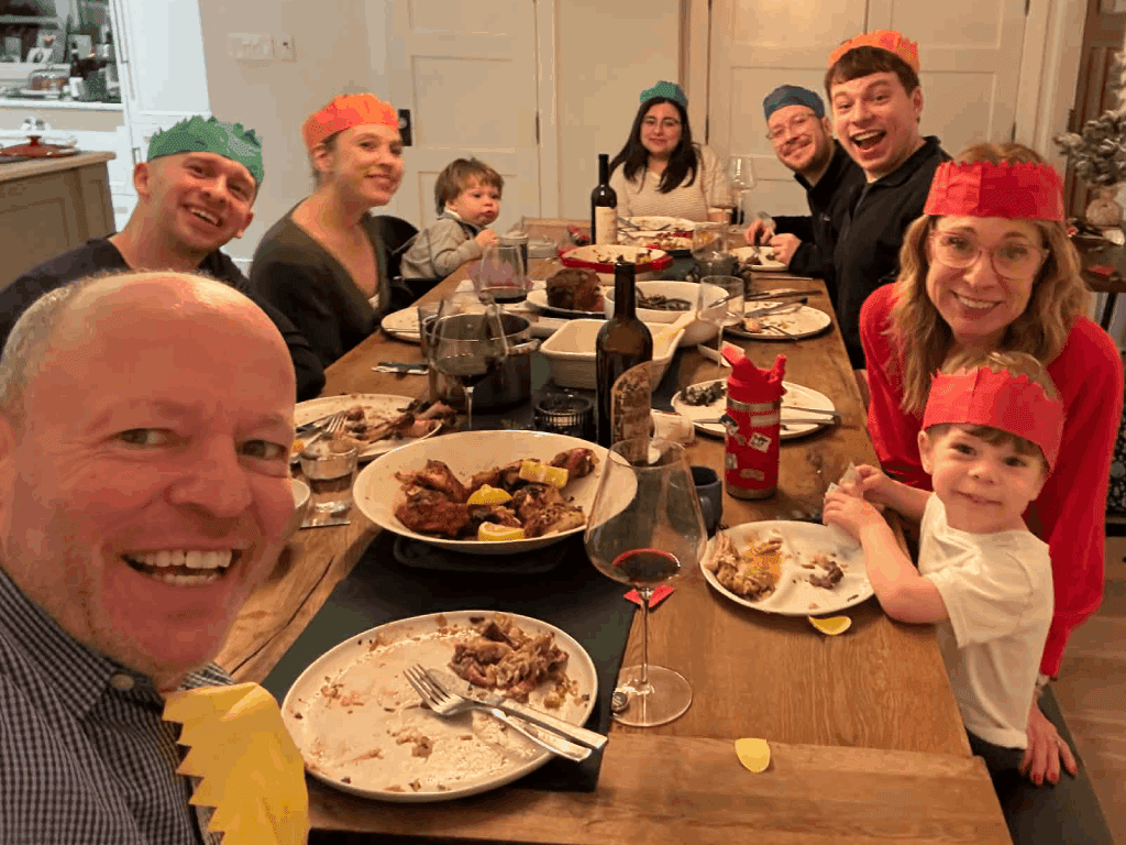 Christmas dinner with the family