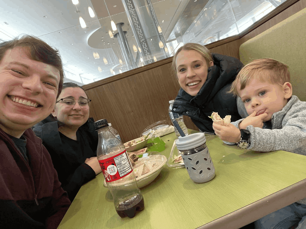 Selfie with the siblings and Harrison