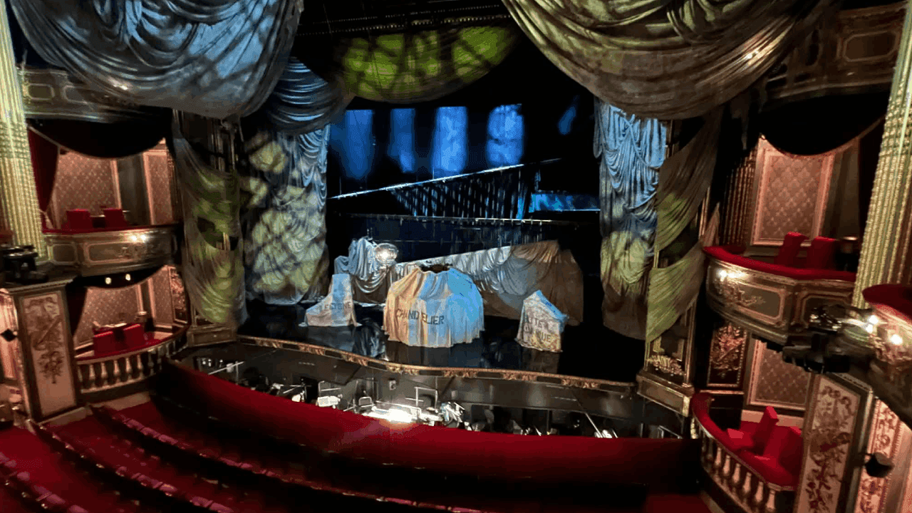 Phantom of the Opera stage before show starts